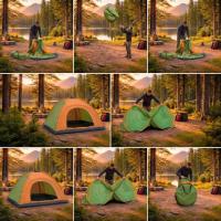 4 Kişilik Yarı Otomatik Kamp Çadırı – Suya Dayanıklı, Hızlı Kurulumlu Outdoor Aile Çadırı, Doğa, Kamp ve Piknik 200x200x135 cm