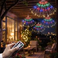 4’lü Açılır LED Işık Seti – 8 Farklı Işık Modlu, Kumandalı, USB Kablolu Renkli Dekoratif Fiber LED Lamba