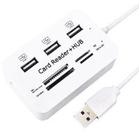 4 SLOT KART OKUYUCU + 3 PORT USB 2.0 ÇOKLAYICI