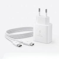 45W Süper Hızlı Şarj Adaptörü USB-C PD 3.0 PPS Fast Charger + 5A Type-C to Type-C Kablo