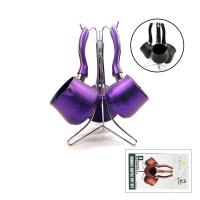 4PCS 230-280-380ML GRANİT - ÇELİK CEZVE RENKLİ METAL STANDLI