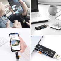5 in 1 Çok Fonksiyonlu USB 2.0 Micro Sd Kart Okuyucu - Usb/micro Usb/type-C Çıkışlı, Otg Çevirici