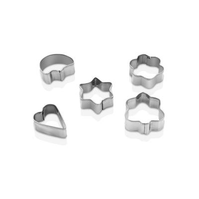 5 PCS METAL KURABİYE KALIP KALP - YILDIZ - PAPATYA - AĞAÇ