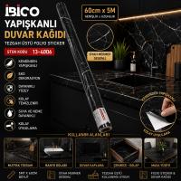 5MT X 60CM SİYAH MERMER DESENLİ TEZGAH ÜSTÜ FOLYO STİCKER - DUVAR KAĞIT KENDİNDEN YAPIŞKANLI - EKO DEKORASYON - DAYANIKLI