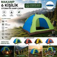 6 KİŞİLİK TOZ GEÇİRMEZ 220CMX250CMX165CM OTOMATİK KAMP ÇADIR HERHANGİ BİR RENK GÖNDERİLİR