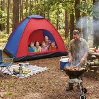 6 Kişilik Manuel Kurulum Kamp Çadırı – Aile, Doğa, Piknik ve Outdoor Kamp Çadırı 220x250x150 cm