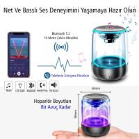 600 MAH TAŞINABİLİR RGB MİKROFONLU AUX/TF/BLUETOOTH 3 WATT HOPARLÖR SPEAKER