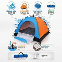 8 Kişilik Otomatik Kurulum Kamp Çadırı – Outdoor , Suya Dayanıklı Hızlı Kurulum Piknik ve Doğa İçin Geniş Aile Çadırı 250x250x165 cm