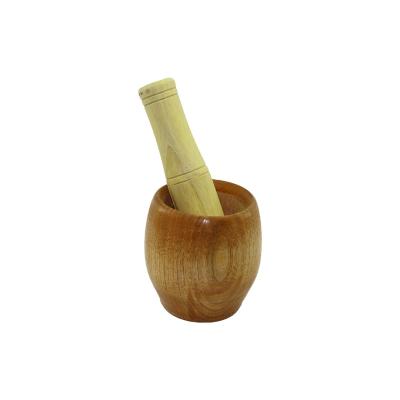 AHŞAP BAMBU HAVAN SARIMSAK DÖVECEK Ç: 7CM--D: 5.8CM--Y: 8.5CM  FİLELİ AMBALAJ