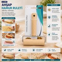 AHŞAP HAMUR RULETİ METAL GÖVDE