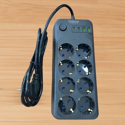 Akım Korumalı Termal Uzatma Kablosu – 8 Priz, 2 USB ve 2 Type-C Girişli, Güçlü Çoklu Priz