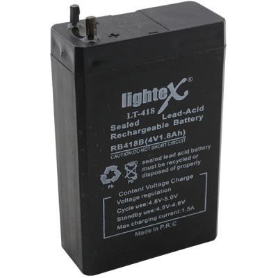 AKÜ 4 VOLT 1.8 AMPER LIGHTEX LT-418   ( 48 X 21 X 75 MM )