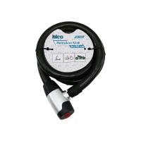 ANAHTARLI AÇ-KAPA KİLİT KAPAKLI MOTOR - BİSİKLET KİLİT ÇELİK TEL SİYAH ŞEFFAF KILIF 24MMX150CM