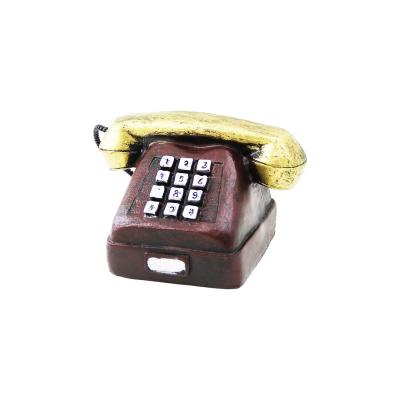 ANKESÖRLÜ TELEFON VİNTAGE DEKORATİF BİBLO 9.5X9.5CM REÇİNE