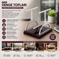BALANCE BALLS BÜYÜK NEWTON - METAL DENGE TOPLARI MASA ÜSTÜ