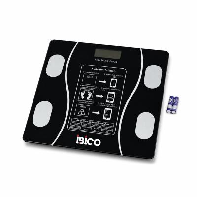 BLUETOOTH - VÜCUT ANALİZLİ DİJİTAL BASKÜL TERAZİ TARTI 180KG/50G YAĞ - SU - KAS ORAN - BMI İ11-023