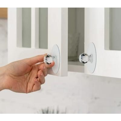 Büyük Boy Çok Amaçlı Yapışkan Kristal Tutacak Kulp 4 Adet