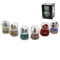 BÜYÜK BOY - 10CM PİLLİ - IŞIKLI MÜZİKLİ KAR KÜRESİ CAM İNSAN FİGÜRLÜ - DESEN MİX RENKLİ HERHANGİ BİR TANESİ GÖNDERİLİR