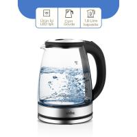 CAM - LEDLİ KETTLE 1.8LT  GİZLİ REZİSTANS - KABLOSUZ 360 DERECE GÖVDE 1500W SK-8033