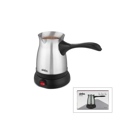 ÇELİK ELEKTRİKLİ CEZVE TÜRK KAHVE MAKİNESİ - 6FİNCAN=500ML 360° KABLOSUZ KULLANIM KATLANIR KULP SCM-9038