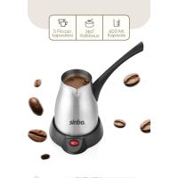 ÇELİK ELEKTRİKLİ CEZVE TÜRK KAHVE MAKİNESİ - 5FİNCAN=400ML 360° KABLOSUZ KULLANIM KATLANIR KULP 700W SCM-2967
