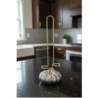 DEKORATİF GÜMÜŞ KABAKLI HAVLULUK 34X12 CM