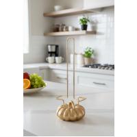 DEKORATİF KREM KABAKLI HAVLULUK 34X12 CM