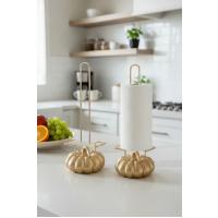 DEKORATİF KREM KABAKLI HAVLULUK 34X12 CM