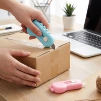 Dinozor Tasarımlı 2’li Mini Makas ve Falçata Seti – Pratik Kargo Paket Açıcı Aparat