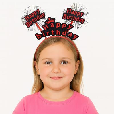 Doğum Günü Kutlaması İçin Kırmızı Taç – Işıltılı Yazılı Parti Tacı