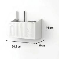 Duvar Tipi Wi-Fi Modem Saklama Kutusu(Beyaz) – Kablo Düzenleyici Router Raf Organizer