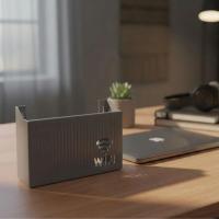 Duvar Tipi Wi-Fi Modem Saklama Kutusu(Gri) – Kablo Düzenleyici Router Raf Organizer