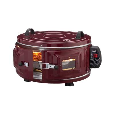 EKONOMİK GROSS YUVARLAK DAVUL FIRIN 1300W - 53CM ALÜMİNYUM TEPSİ ÖN GÖZETLEME CAMI AF-007B