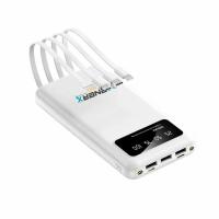 Enerx ENR-P20DC 20000 mAh 2.1 Amper Dahili Kablolu Powerbank Siyah