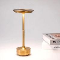 Eskitme Gold Kasa Dokunmatik Şarjlı Masa Lambası – 3 Renk Işık Modlu, LED Aydınlatmalı, Modern &amp; Dekoratif Abajur
