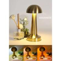 Forlife Dekoratif Şarjlı LED Mantar Masa Lambası Gold FL-8055