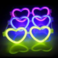 Glow Kalpli Fosforlu Gözlük 6’lı Renkli Set – Neon Parti