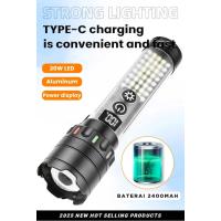 Güçlü Taktik Led El Feneri Paweınuo Sdt53 – 3800lm, 35w, Yan Cob Aydınlatma Ve Type-c Şarj Özelliğine Sahip