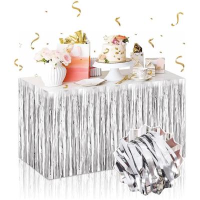 Gümüş Metalize Masa Eteği 275x75 cm – Kendinden Yapışkanlı