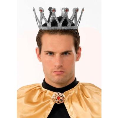 Gümüş Renk Çocuk ve Yetişkin Uyumlu Kral Tacı