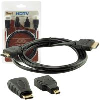 HDMI KABLO 1.5 METRE 3LÜ SET  (MICRO HDMI HDMI*MİNİ HDMI HDMI)