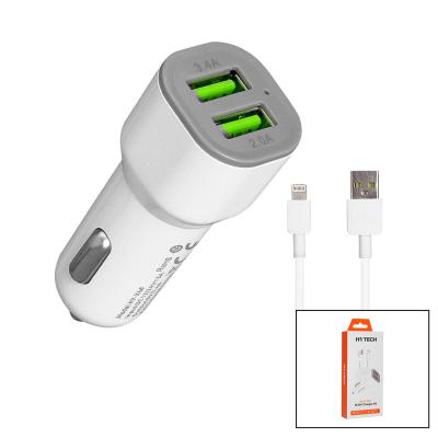 İPHONE - KABLOLU  OTO - ARAÇ ÇAKMAKLIK ŞARJ BAŞLIK SET  3.1A - 15.5W - 1MT KABLO  HY-X44