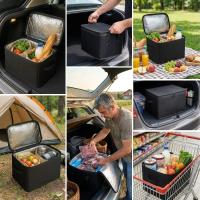 Isı Koruyucu Termal Taşıma Çantası 32 Litre – Araç Bagaj Organizeri, Termos, Katlanabilir Keçe Saklama Çantası 37x27x25 cm