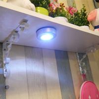Kablosuz Spot Pilli Dokunmatik Led Lamba 3 Ledli Dolap Lambası