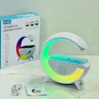 Kablosuz Telefon Şarj Bluetooth Hoparlör Istasyonu Ses Rgb Atmosfer Gece Işık Bt-2301