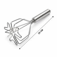 KALP ŞEKİL ÇAP: 9CM KROM SAPLI=12CM METAL PATATES EZİCİ TOPLAM UZUNLUK: 26CM