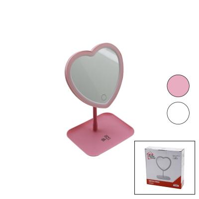 KALPLİ 7 İNÇ LEDLİ - USB ŞARJLI MAKYAJ AYNASI 90 DERECEAYARLI TAKILIKLI AYAK RENKLİ PLS.