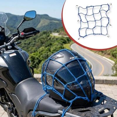Kask  Esnek Motosiklet Kask ve Bagaj Filesi ? Kask Sabitleyici Plastik Kancalı Taşıma Ağı 35x35 cm