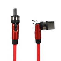 KIRMIZI 3İN1 (TYPE C- LİGHTNİNG- MİCRO USB) MANYETİK UÇ TAŞINABİLİR ŞARJ KABLOSU