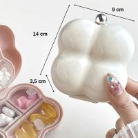 Kompakt Çiçek Model İlaç Kutusu – 7 Bölmeli Günlük ve Seyahat Tipi Mini Hap Düzenleyici